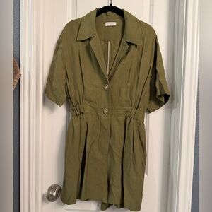 Sandro Paris Olive Green Kisslock Romper